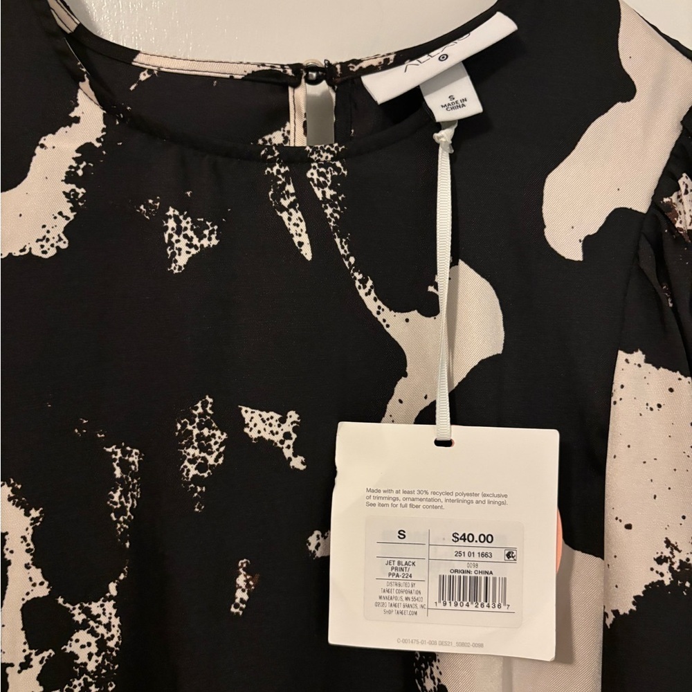 NWT Monochrome Neutral Soft Feminine Long Sleeve Dress - Picture 4 of 7